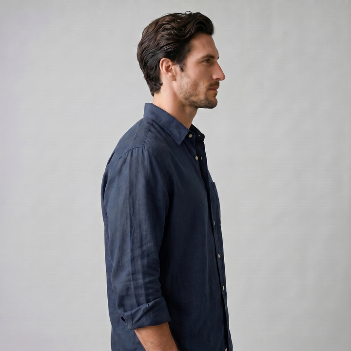 Overhemd Heren Oversized Lange Mouwen Casual