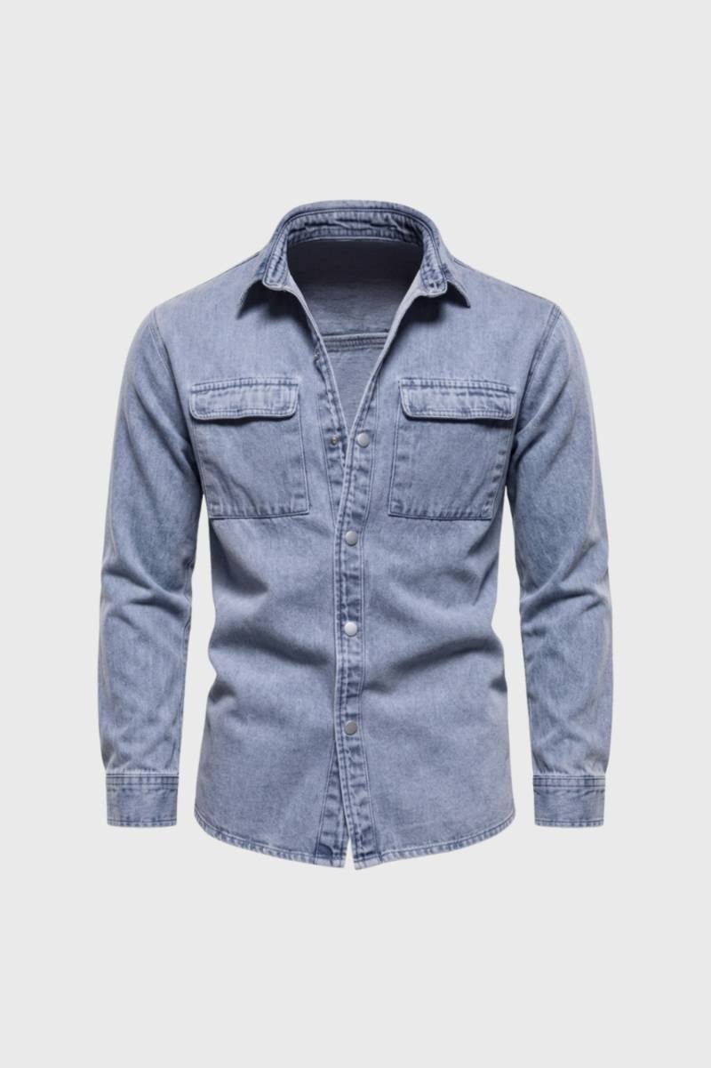Overhemd Heren - Vintage Stonewash | Borstzakken