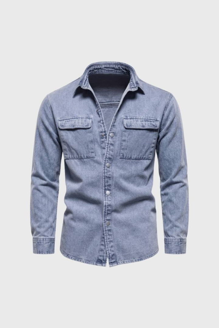 Overhemd Heren - Vintage Stonewash | Borstzakken