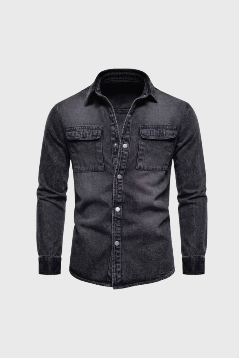 Overhemd Heren - Vintage Stonewash | Borstzakken