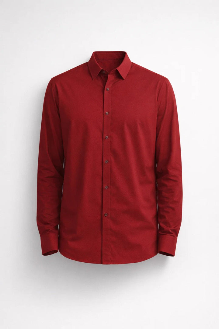 Overhemd Heren - Regular Fit Lange Mouw met Klassieke Kraag | Casual