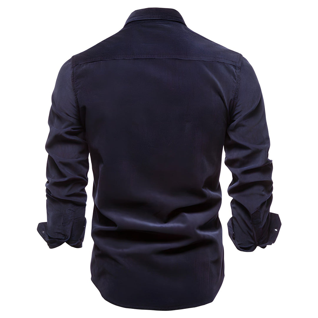 Heren Blouse met Lange Mouwen en Borstzakken