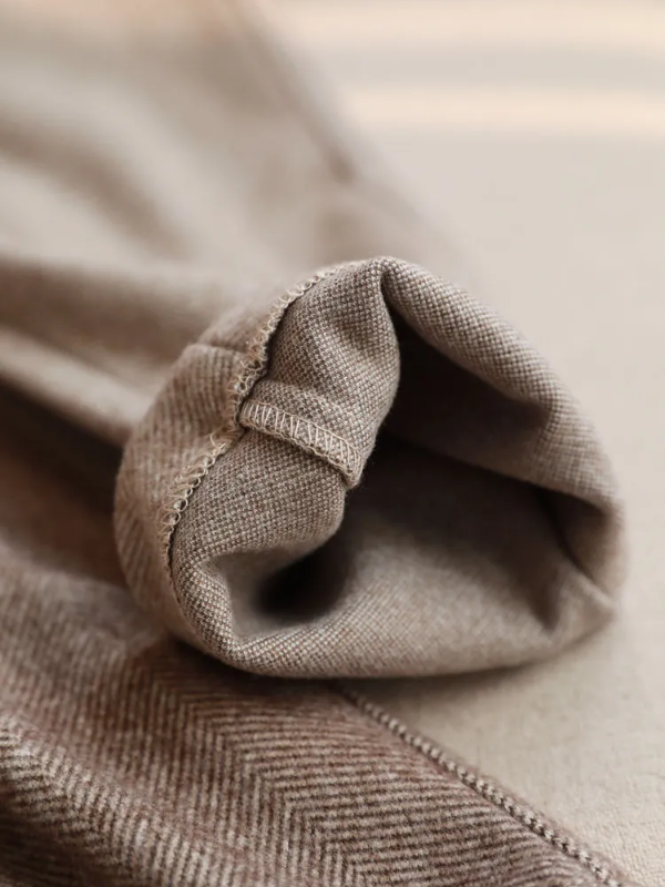 Pantalon Dames Hoge Taille Wol Winter Formeel Casual