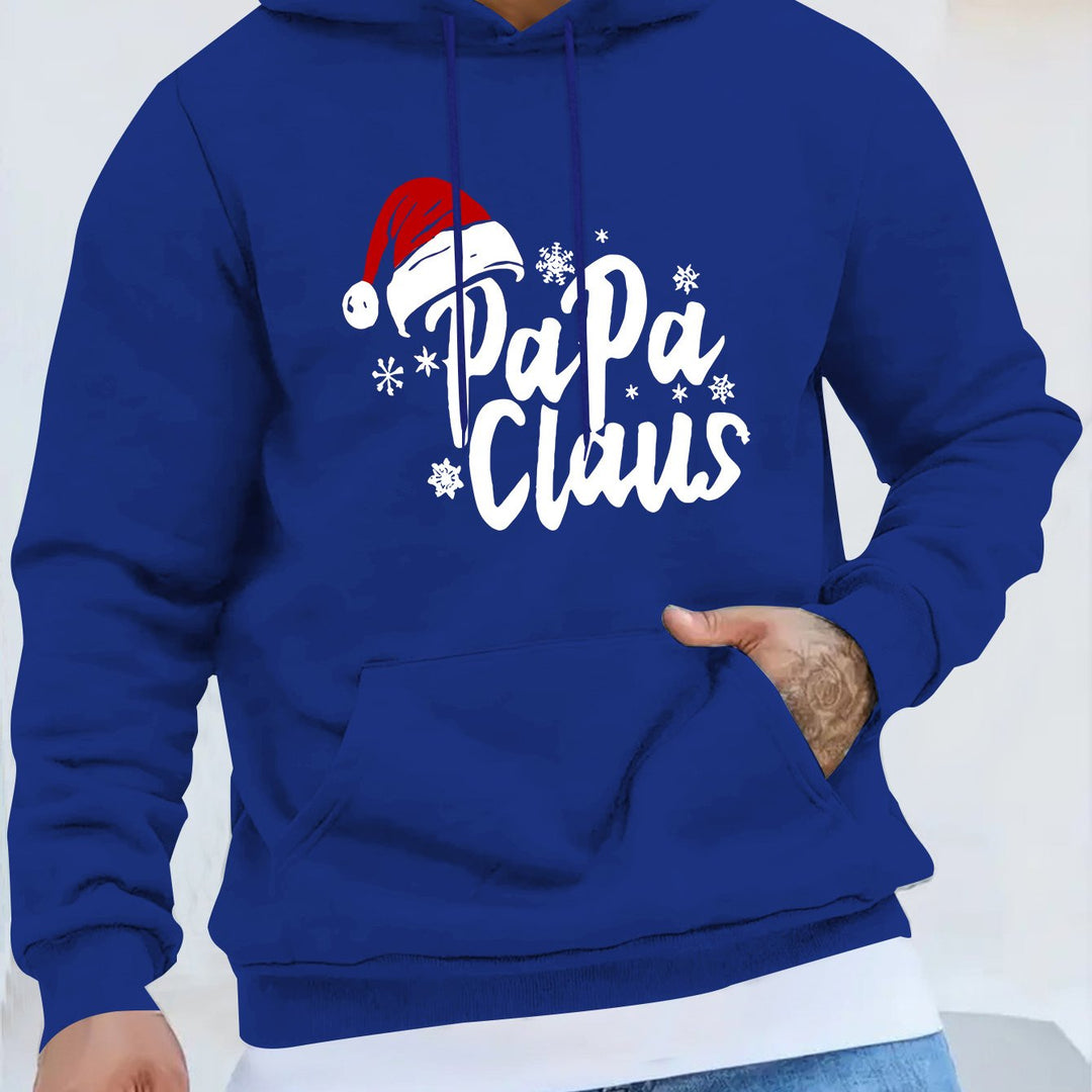 Papaclaus | Kerstman hoodie met zak en lange mouw