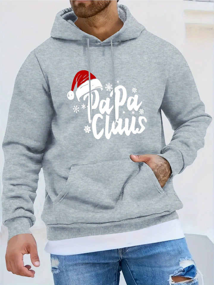 Papaclaus | Kerstman hoodie met zak en lange mouw