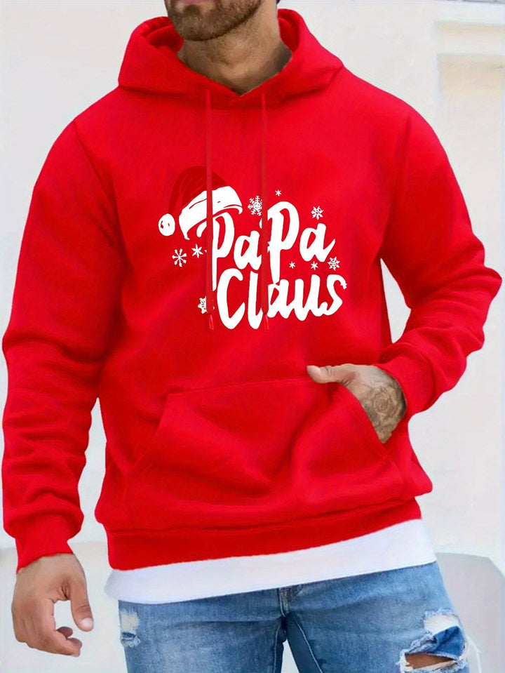 Papaclaus | Kerstman hoodie met zak en lange mouw