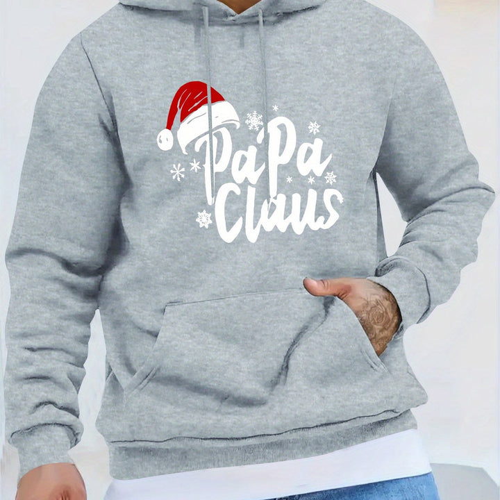 Papaclaus | Kerstman hoodie met zak en lange mouw