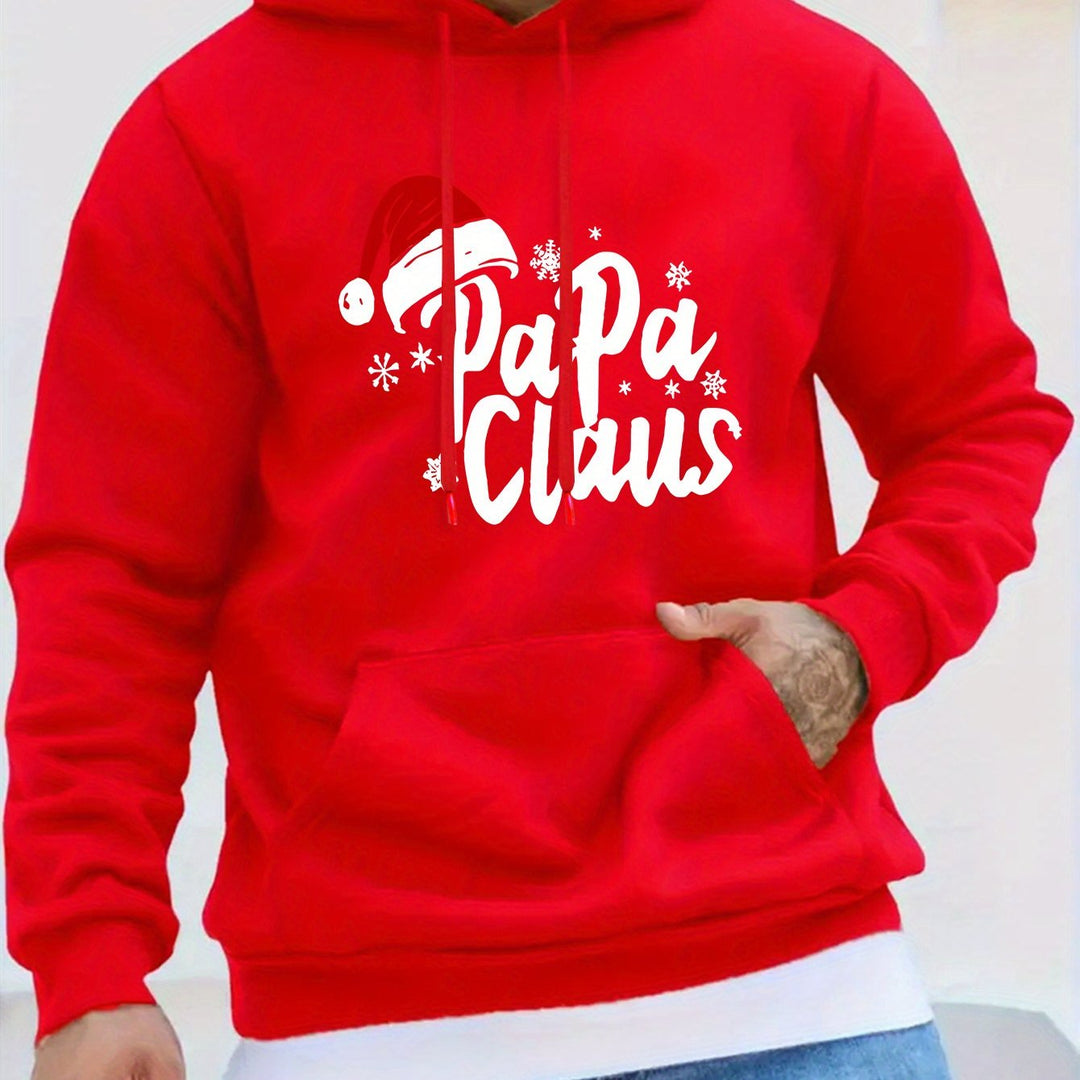 Papaclaus | Kerstman hoodie met zak en lange mouw