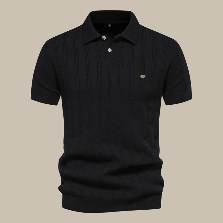 Peutrey | Stijlvolle wollen polo met korte mouw