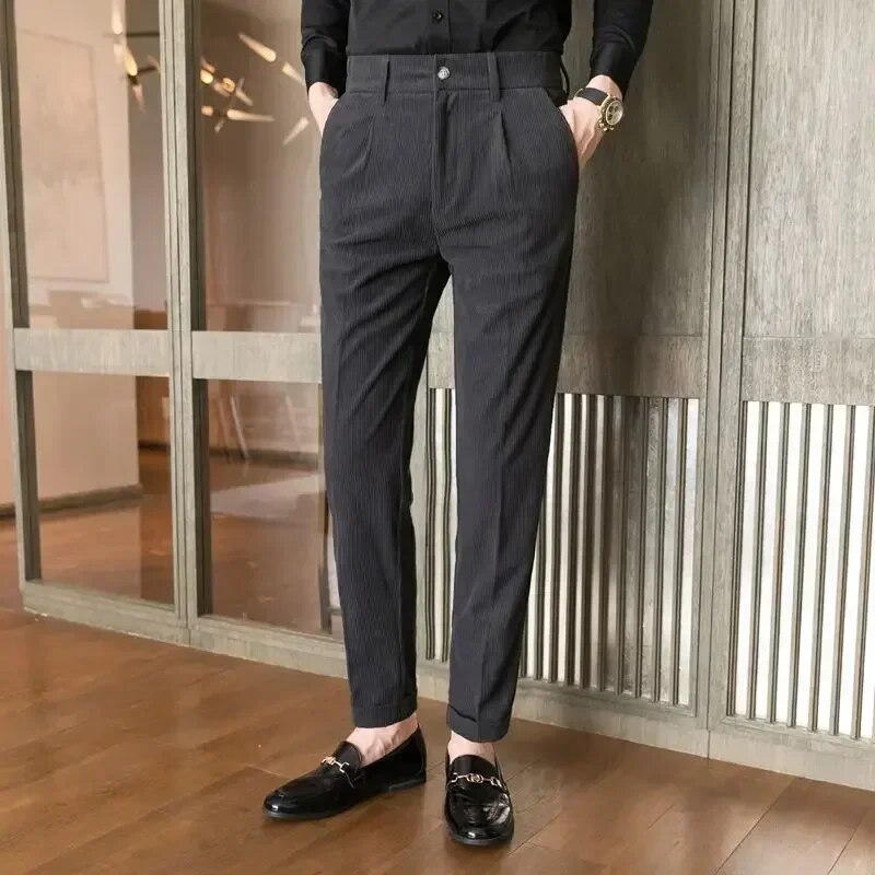 Pierre | Slanke corduroy broek