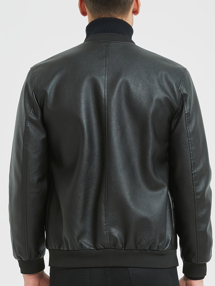 Piet | Klassiek design PU-jack in effen kleur