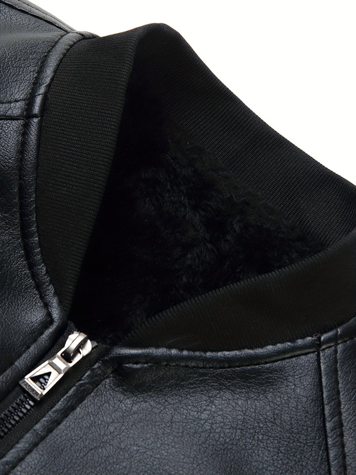 Piet | Klassiek design PU-jack in effen kleur