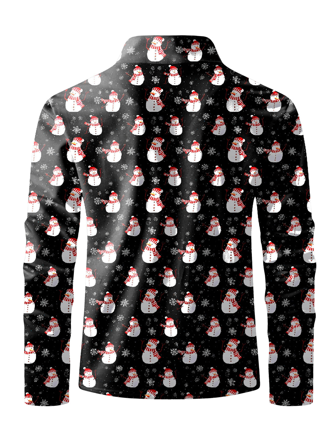 Pim | Casual overhemd met kerstmanprint en knoopsluiting
