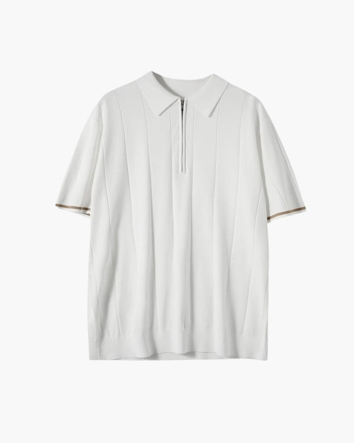 Polo Heren Contrast Trim Lange Mouwen Casual