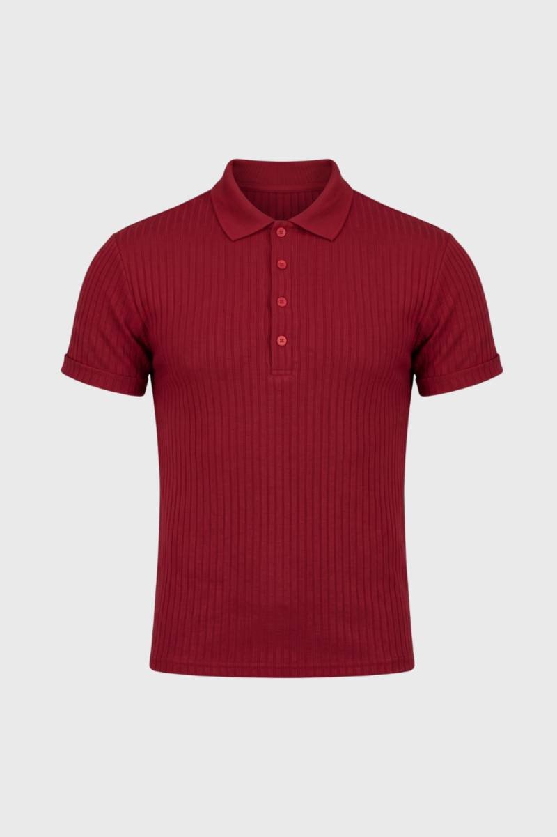 Polo Heren - Geribde Textuur | Knoopsluiting