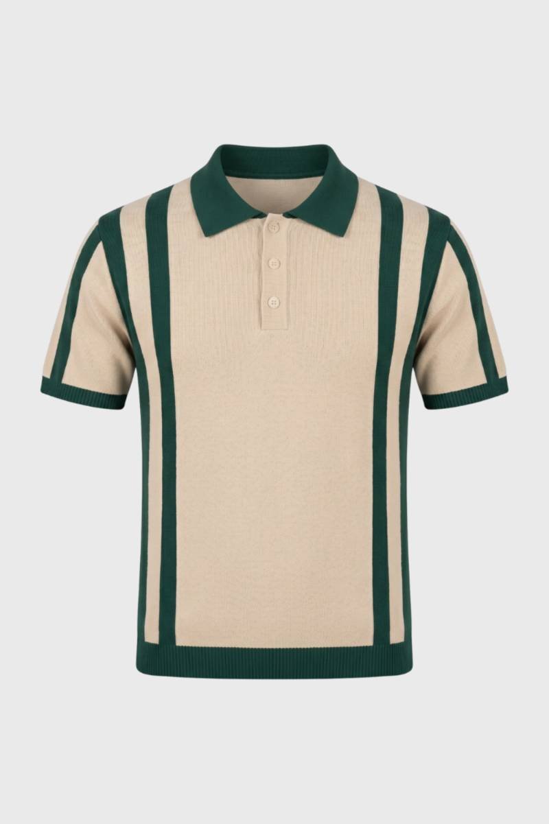 Polo Heren - Gestreept Design met Korte Mouwen | Retro