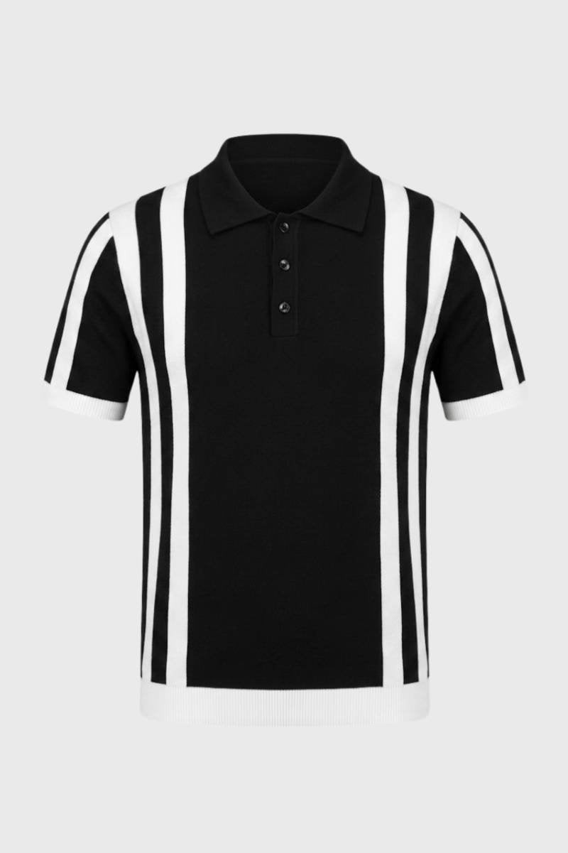 Polo Heren - Gestreept Design met Korte Mouwen | Retro