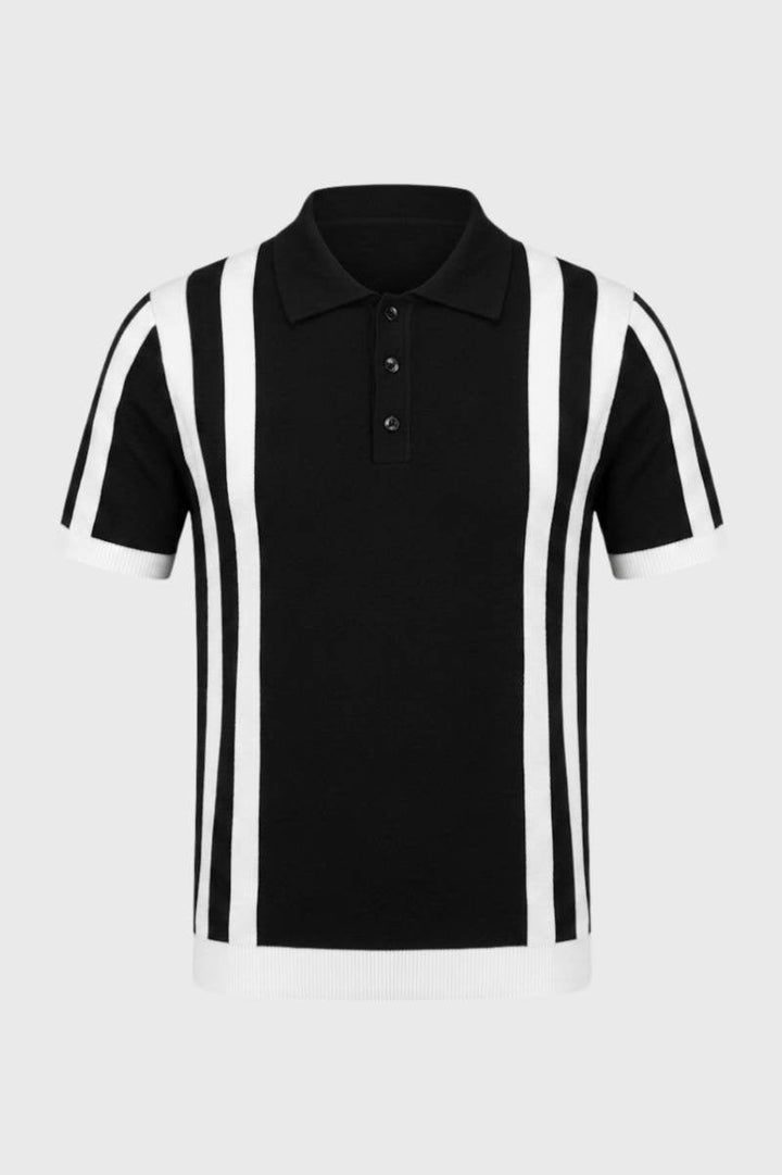 Polo Heren - Gestreept Design met Korte Mouwen | Retro