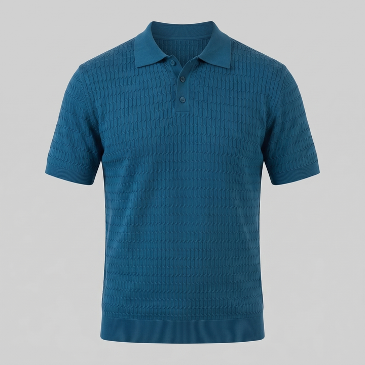 Polo Heren Slim Fit Lange Mouwen Smart Casual