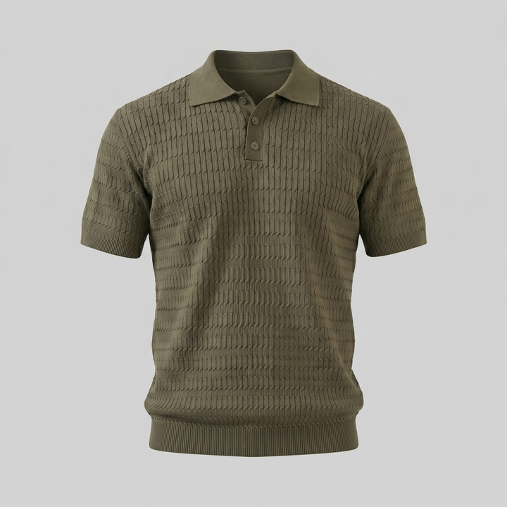 Polo Heren Slim Fit Lange Mouwen Smart Casual