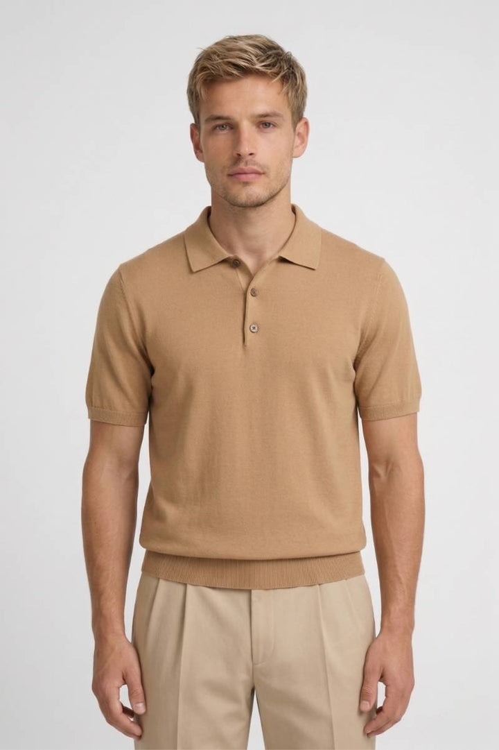 Polo Shirt Heren - Gebreid met Korte Mouwen | Klassiek