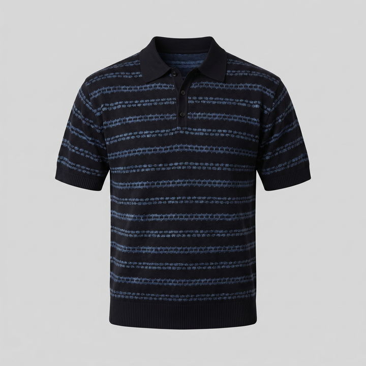 Polo Shirt Heren Gestreept Tailored Fit Casual