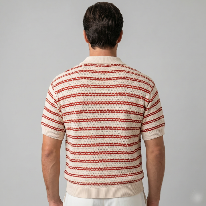 Polo Shirt Heren Gestreept Tailored Fit Casual