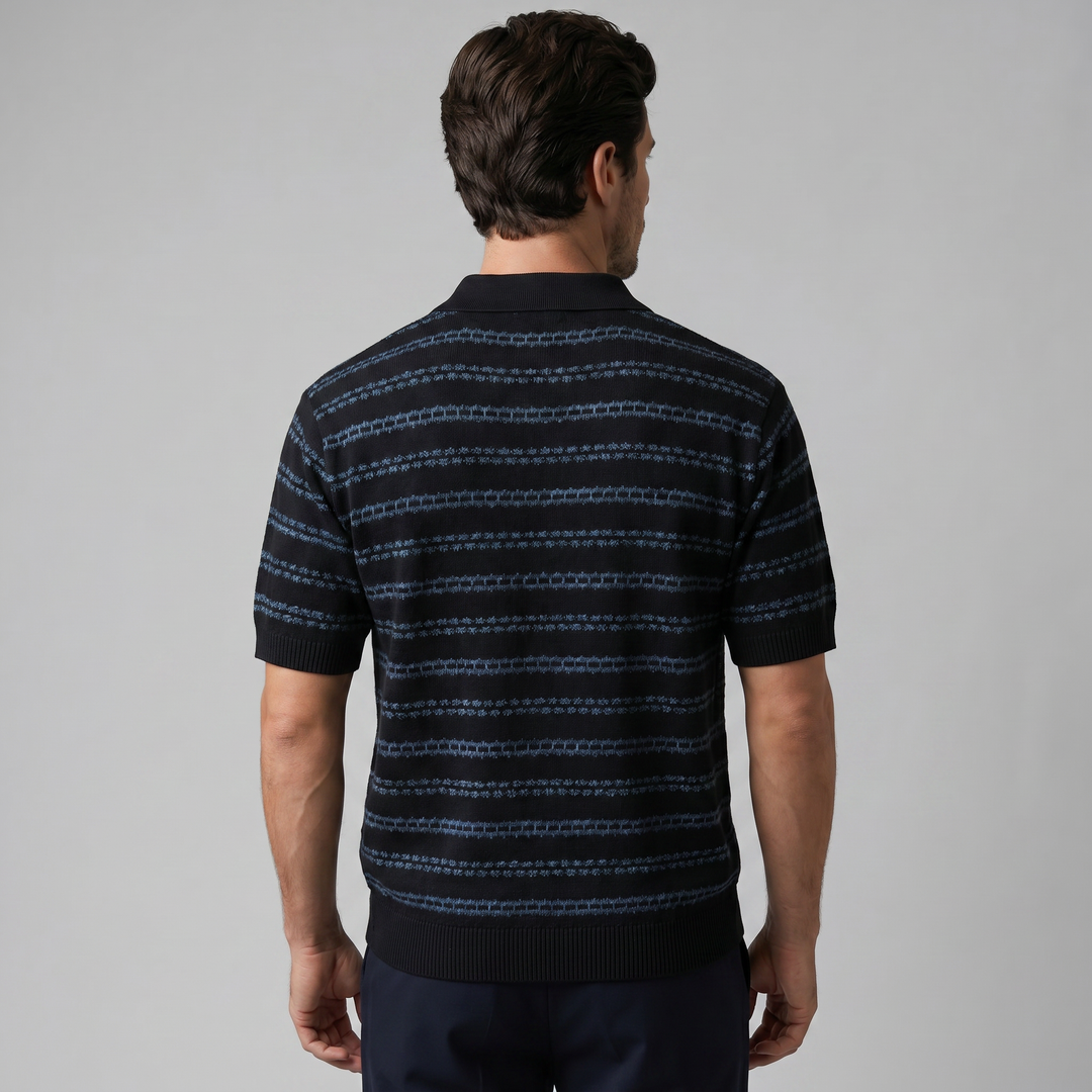 Polo Shirt Heren Gestreept Tailored Fit Casual