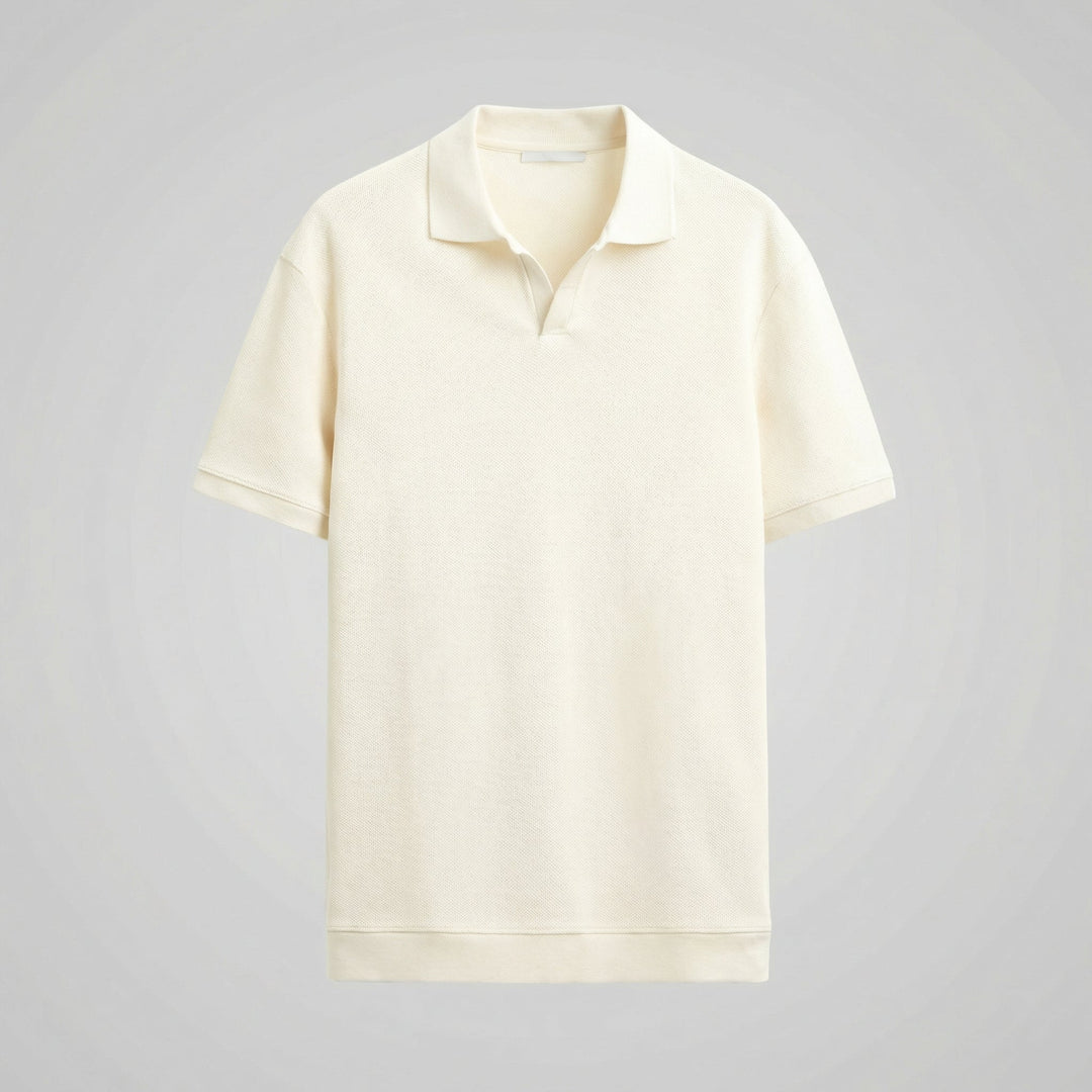 Polo Shirt Heren V-Hals Structured Casual Chic