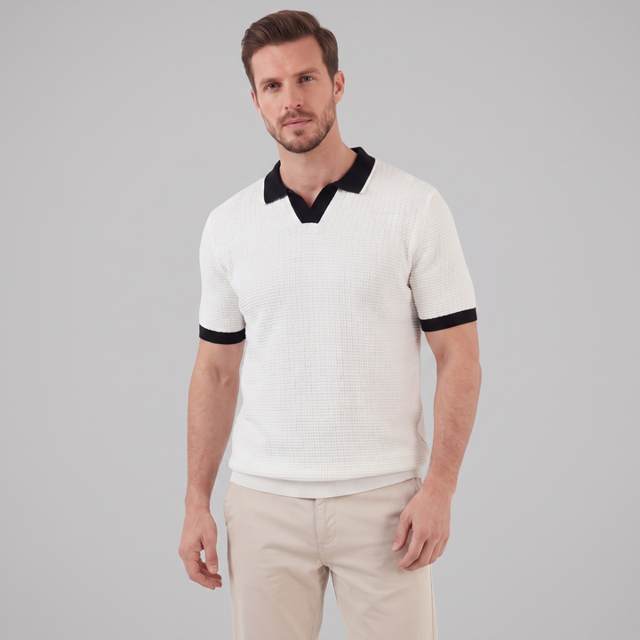 Poloshirt Heren Contrast Boorden Casual