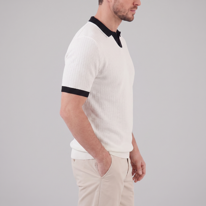 Poloshirt Heren Contrast Boorden Casual