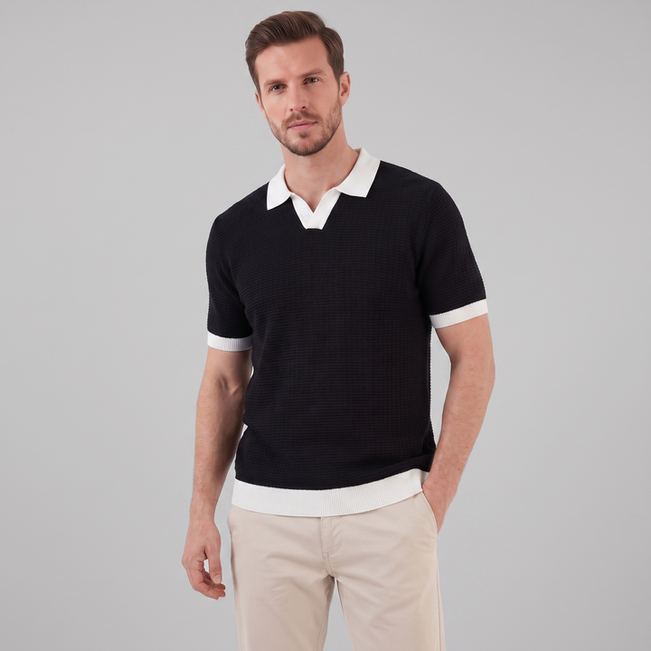 Poloshirt Heren Contrast Boorden Casual
