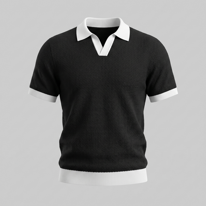 Poloshirt Heren Contrast Boorden Casual