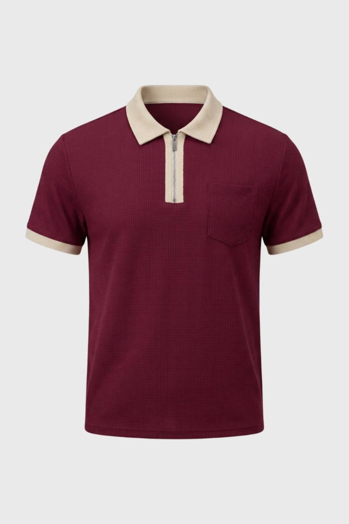 Poloshirt Heren Klassieke Fit Contrastkraag Casual