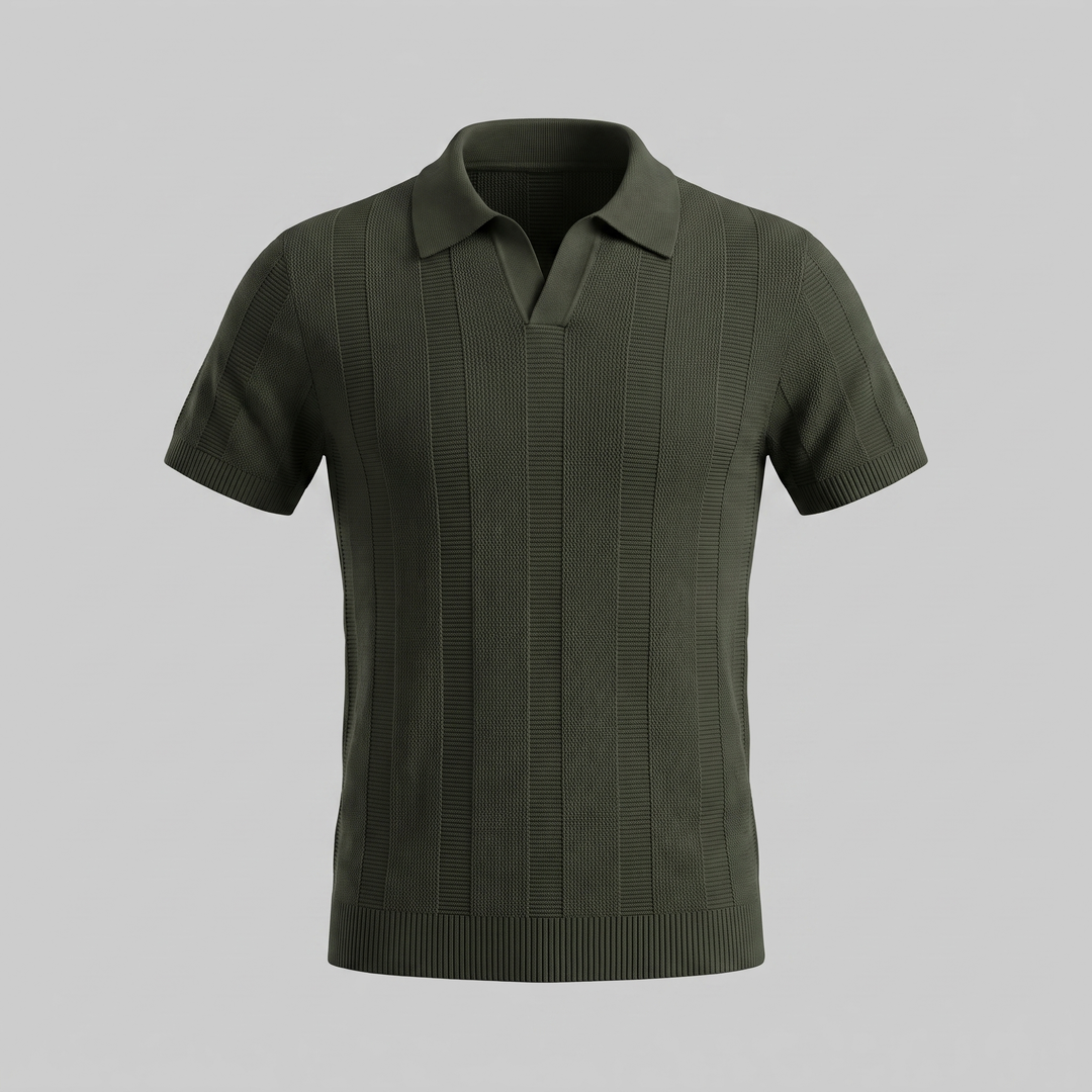 Poloshirt Heren Open Knit Casual Zomer