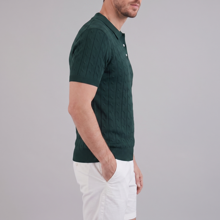 Poloshirt Heren Textured Knit Casual Zomer
