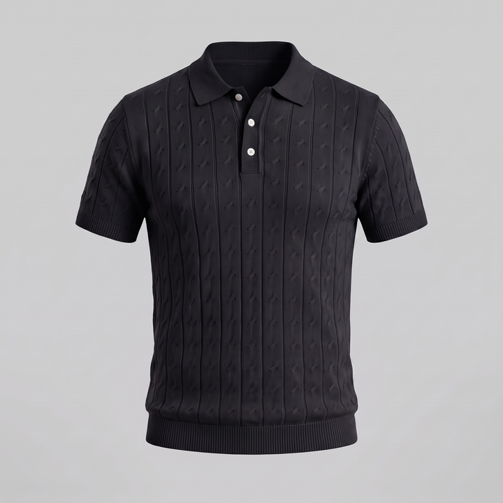 Poloshirt Heren Textured Knit Casual Zomer