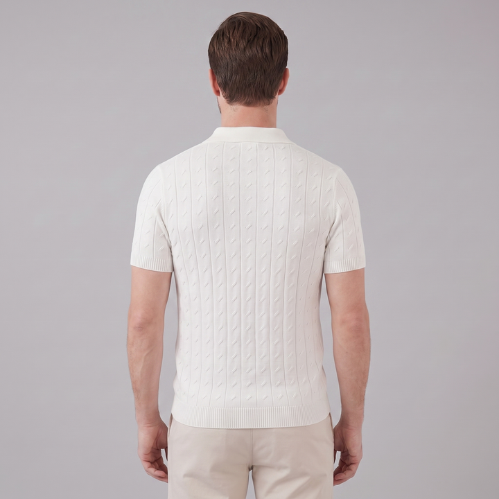 Poloshirt Heren Textured Knit Casual Zomer