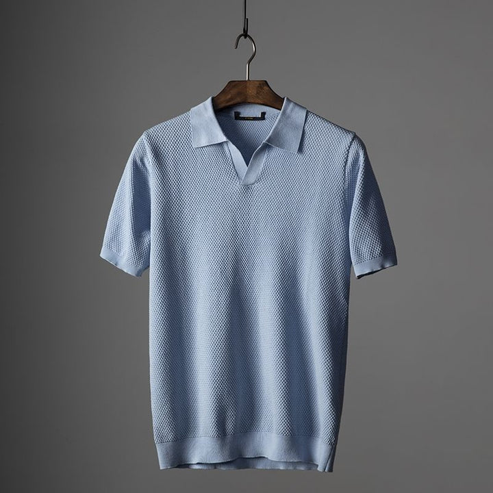 Gebreide Ademende Heren Polo