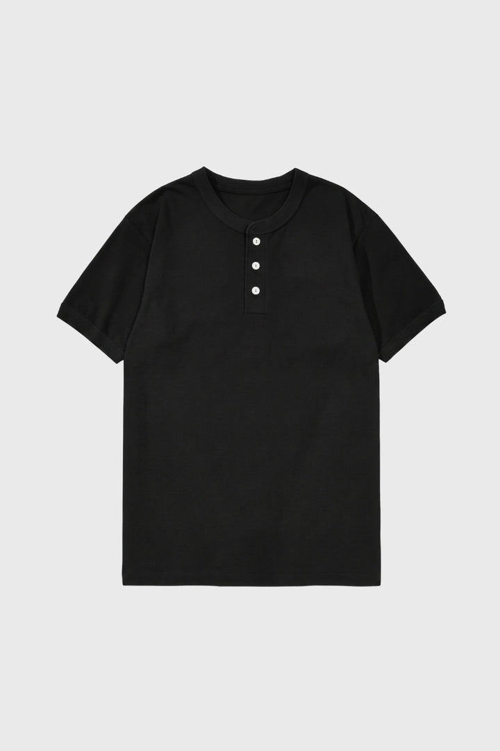 Henley T-shirt Heren - Casual Knoopsluiting | Korte Mouwen
