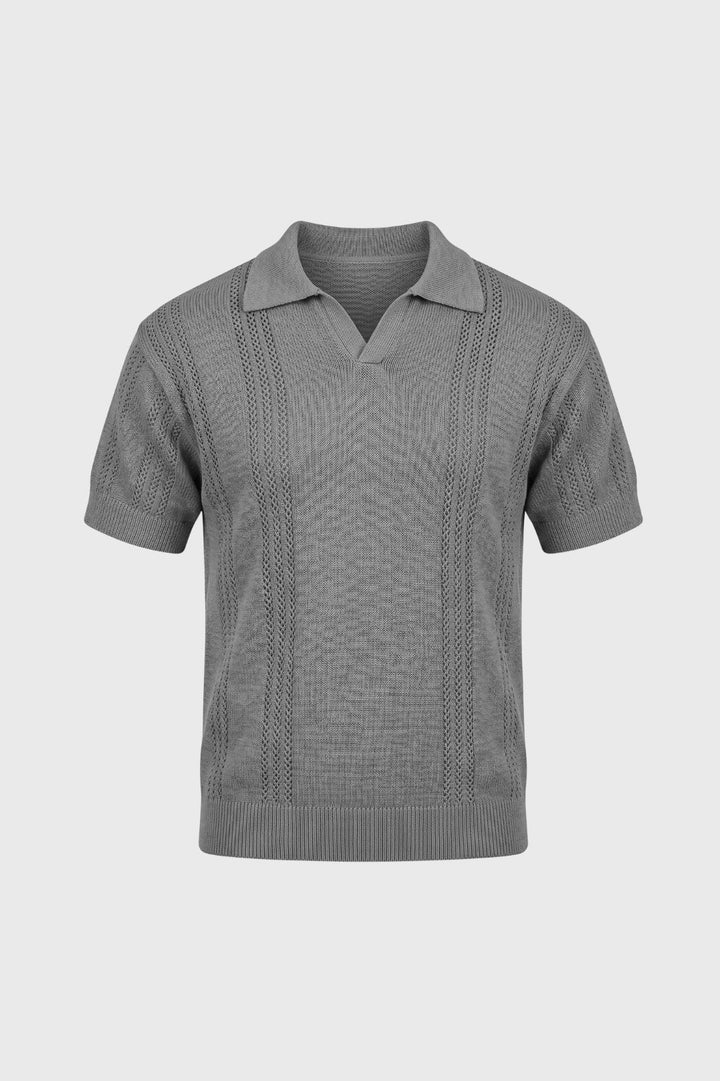 Polo Heren - met Verticale Details | Klassieke Kraag