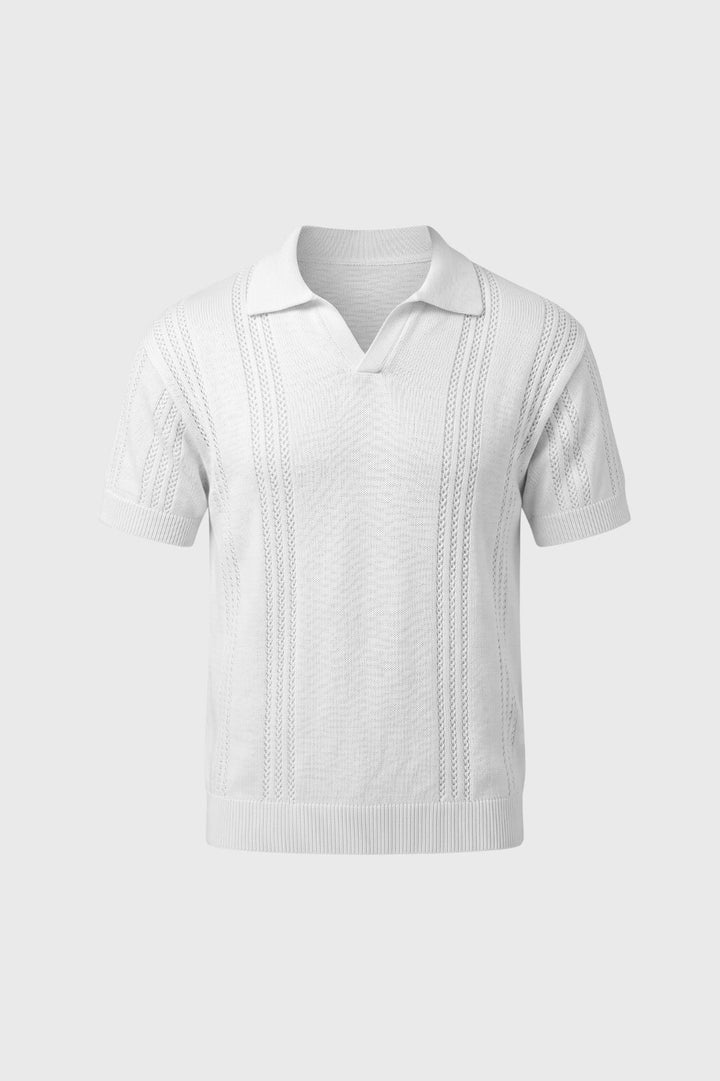 Polo Heren - met Verticale Details | Klassieke Kraag