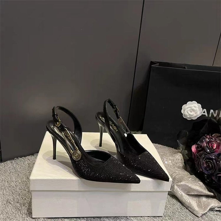 Pumps Dames Strass Enkelbandje Formeel Avond
