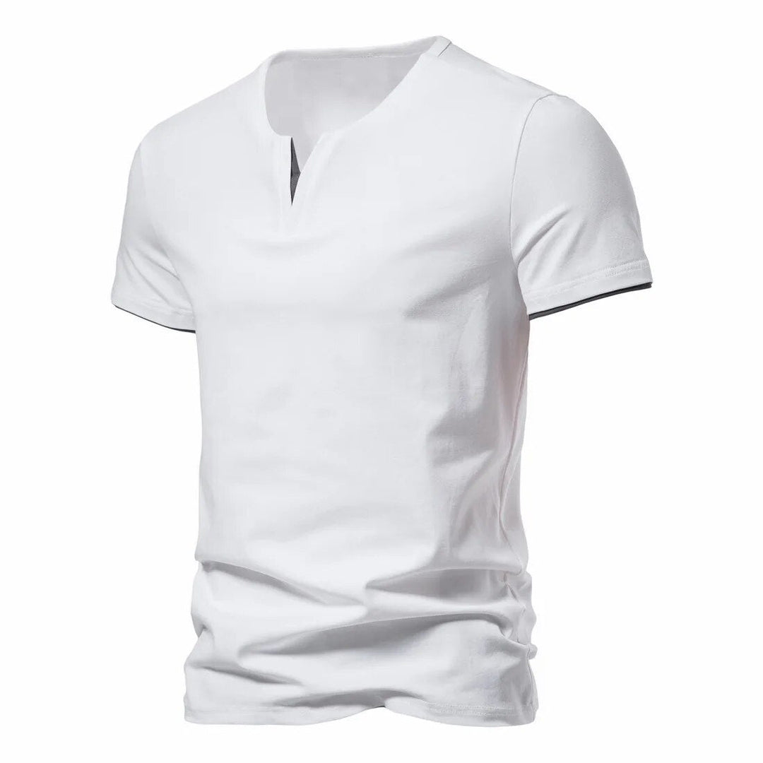 Rieks | Katoenen Slim Fit T-shirt