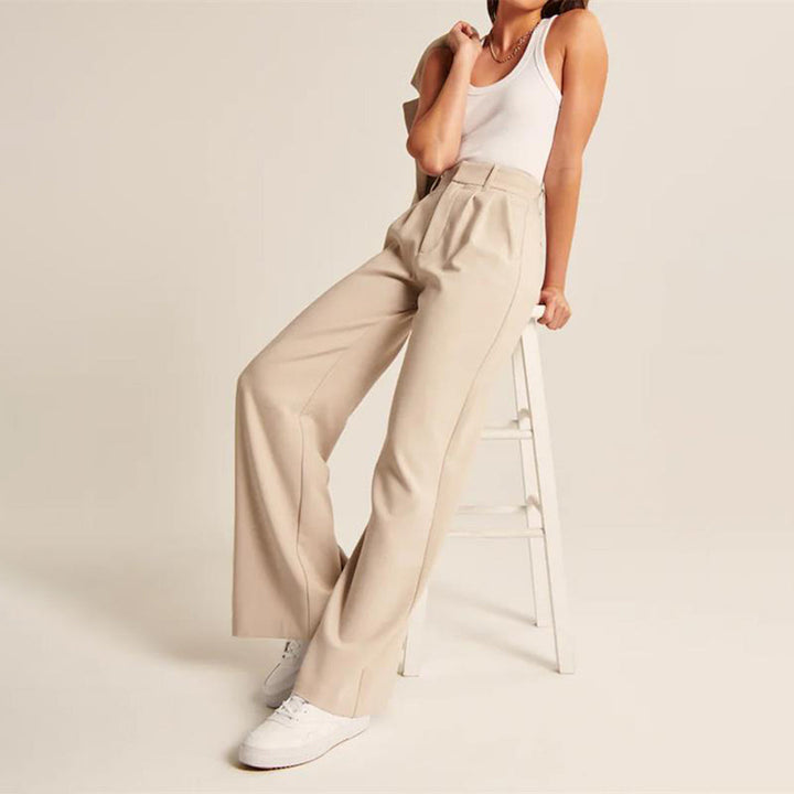 Roos | Stijlvolle hoge taille broek