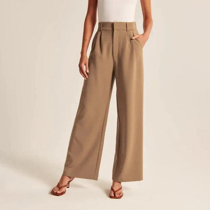 Roos | Stijlvolle hoge taille broek