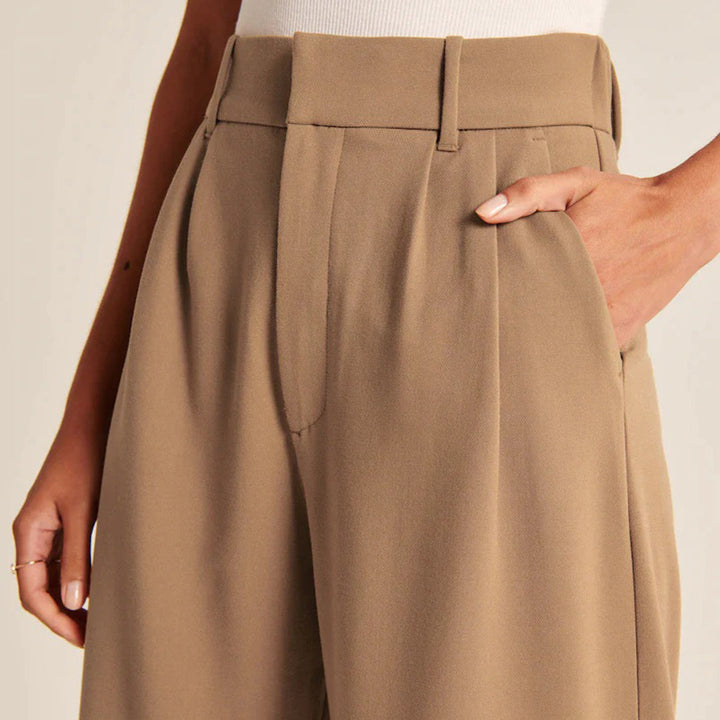 Roos | Stijlvolle hoge taille broek