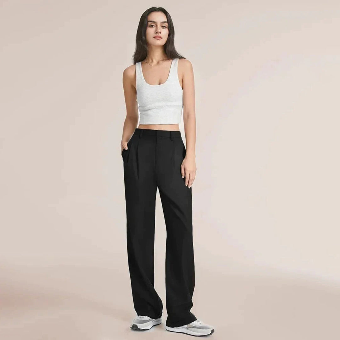 Roos | Stijlvolle hoge taille broek