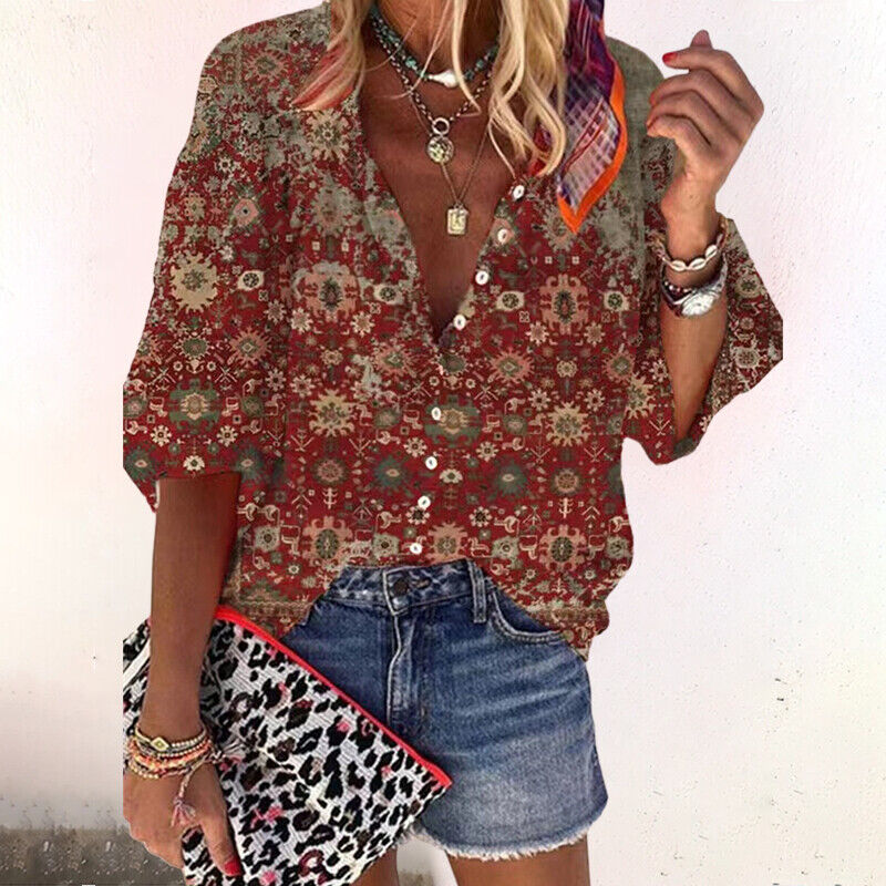 Ayla - Boho Bloemen Blouse voor Dames