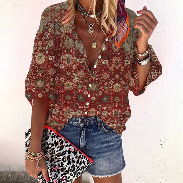 Ayla - Boho Bloemen Blouse voor Dames